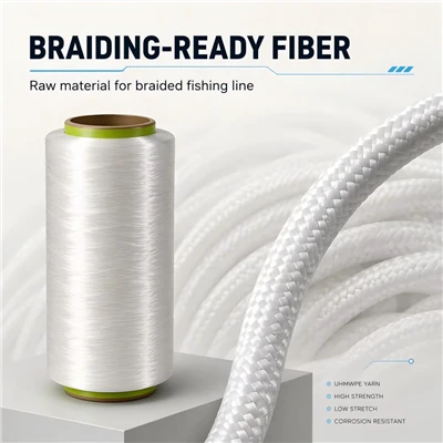 UHMWPE Fiber Yarn For 4X 8X 9X 12X 16X Braided PE Fishing Line Raw Material