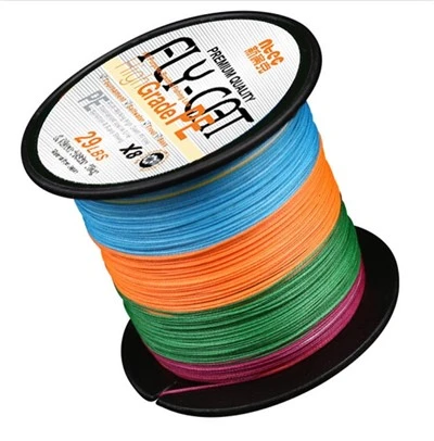 Wholesale Full-size 300m/500m Multi-color Seawater Fishing Line X8 PE Braided Fishing Line