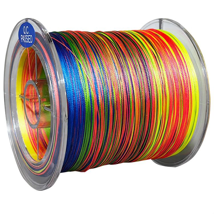 Strong Braided Fishing Line 4 Strand Multifilament PE Anti-abrasion 500m